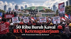 50 Ribu Buruh Kawal RUU Ketenagakerjaan, DPR-Pemerintah Didesak Berbenah