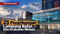 25 Penerbangan Lampung Batal, Abu Krakatau Meluas